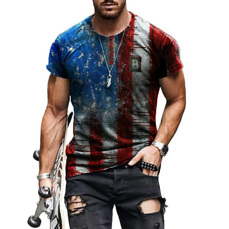 

2022 Fashion Men's T-Shirts Summer Quick-Drying T-shirt Round Neck Short-Sleeved Male 3D Pattern Printed Athletic Hip-Hop Tops