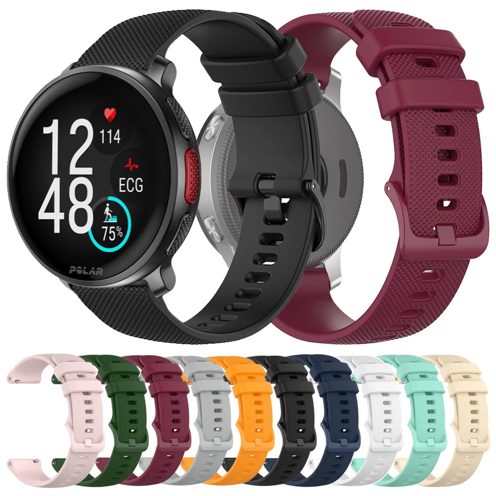 Wristband Polar Ignite Agua 20 22mm Silicone Strap For Polar