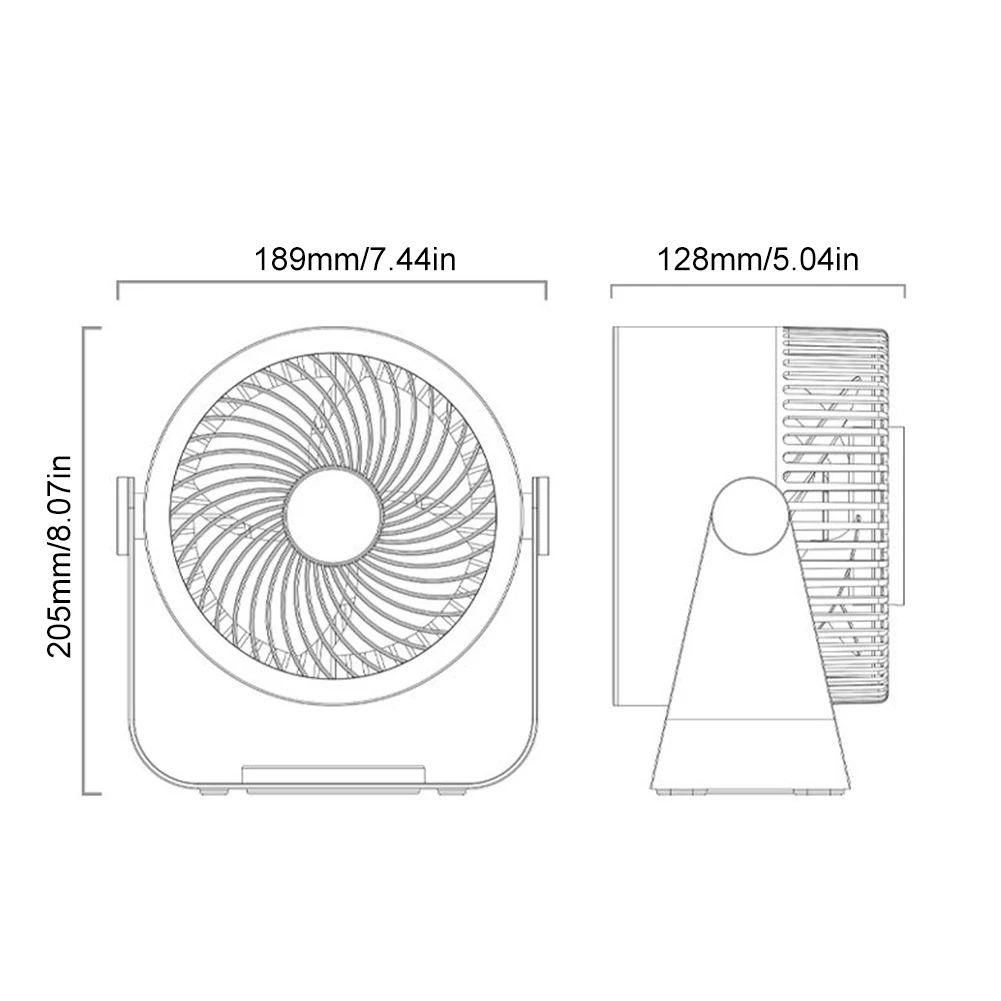 벽걸이 테이블 공기 순환 전기 선풍기, 휴대용 천장 선풍기, USB 충전식, 저소음, 3 단 캠핑 용품, 4000mAh