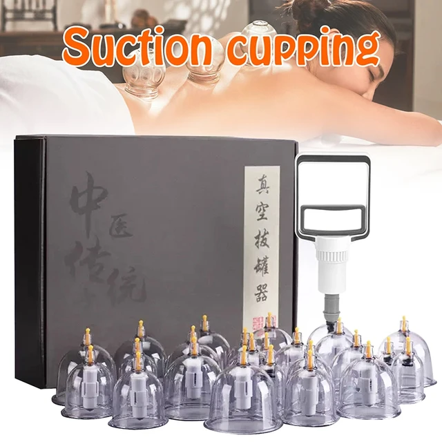 24/20/12 Cans Vacuum Cupping Body Massager Manual Pumping Gun Suction Jars Cups Back Anti Cellulite Massage Tools Healthy Care