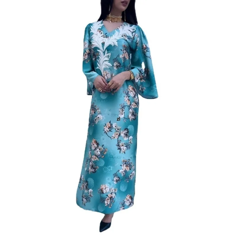 

Eid Mubarak Kaftan Dubai Abaya Turkey Islam Muslim Arabic Long Dress Ramadan Abayas For Women Caftan Robe Musulmane Longue Femme