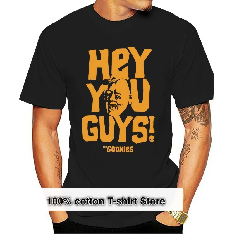 

Men T Shirt Goonies Hey You Guys Short Sleeve Funny T-Shirt Novelty Tshirt Women