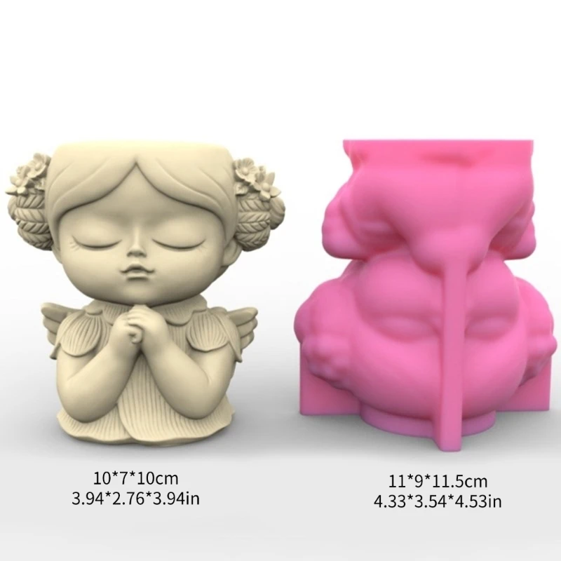 Girl Shaped Versatile Silicone Vase and Concrete Casting Mold