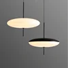 Modern Simple Astep Pendant Light Restaurant Living Lamp Bedroom Study Bar LED Lamp Black And White UFO Chandelier 2