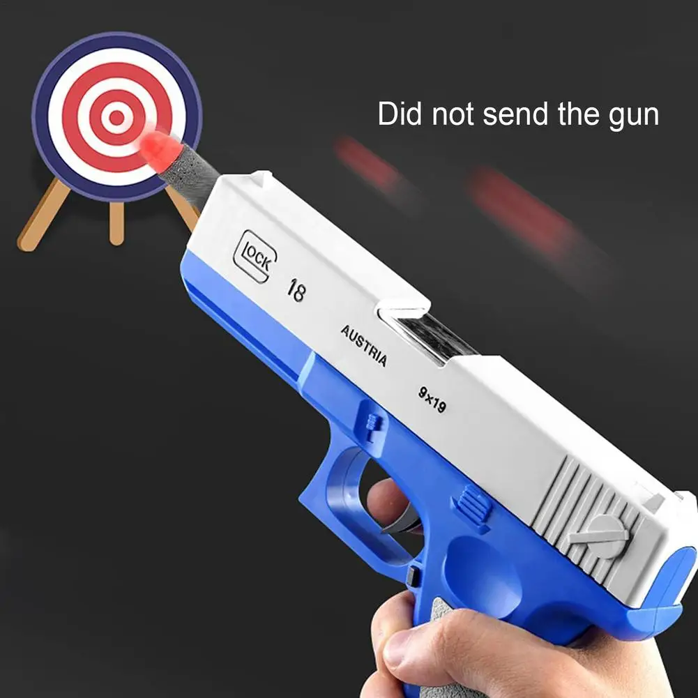 Rubber Bullet Toy Soft Bullets Shooting Toys Soft Bullet Play Toy With Magazine Cartridge Case Bullets Education Gift