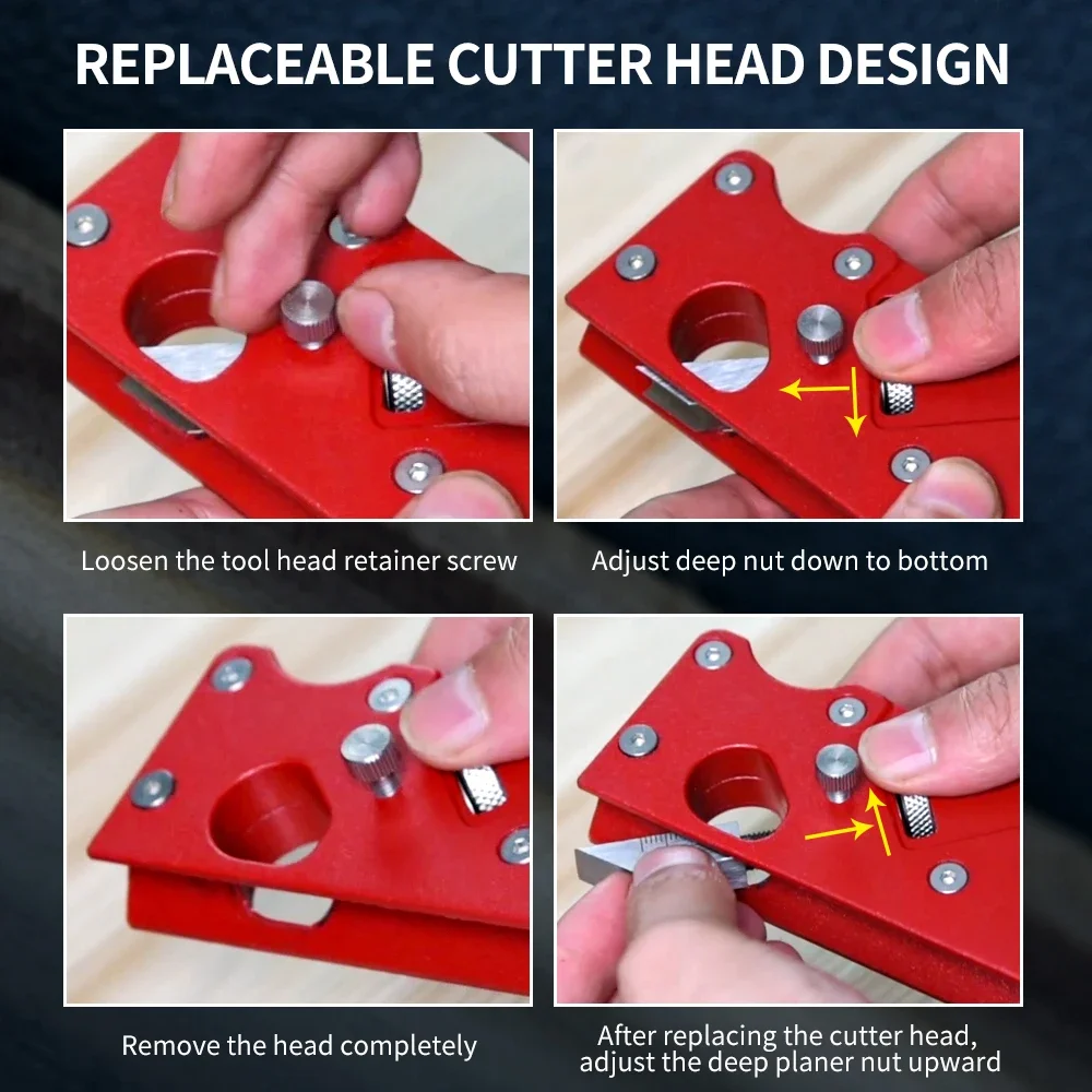 Wood Chamfer Planer Trimming Planing Carpenter Cutting Tool Woodworking  Hand Planer for Quick Edge Planing Corner Plane Trimming