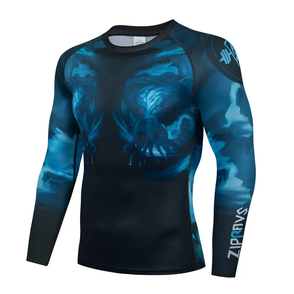 Men's Thermal Underwear For Men Male Thermo Kickboxing Clothes Suits MMA BJJ Tights Set Winter Quick Dry Long Johns Tracksuit 26 3