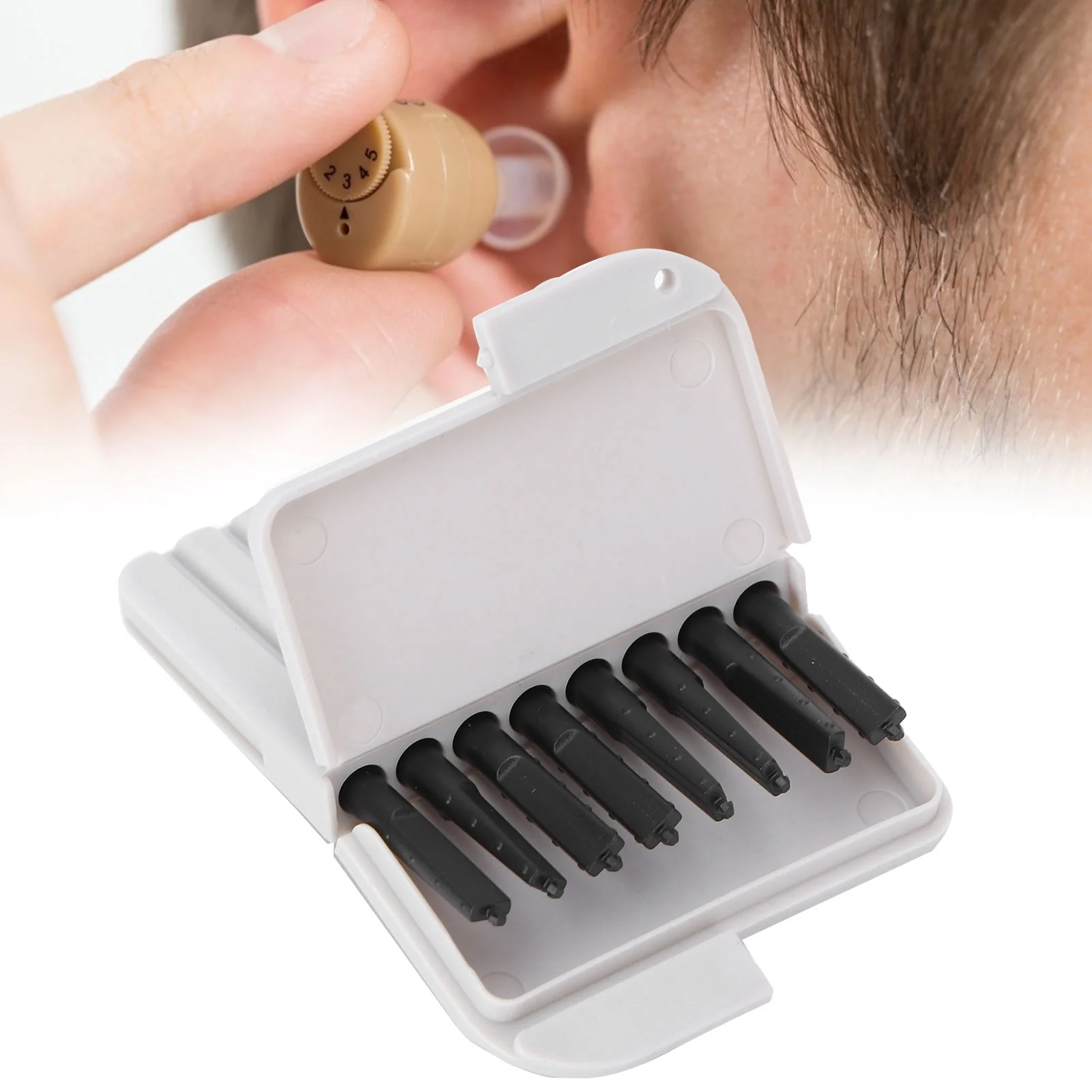 8Pcs/Box 1.2mm Hearing Aid Ear Wax Guards Filters Hearing Assistance for Dustproof Prevents Hearing Aid Guard
