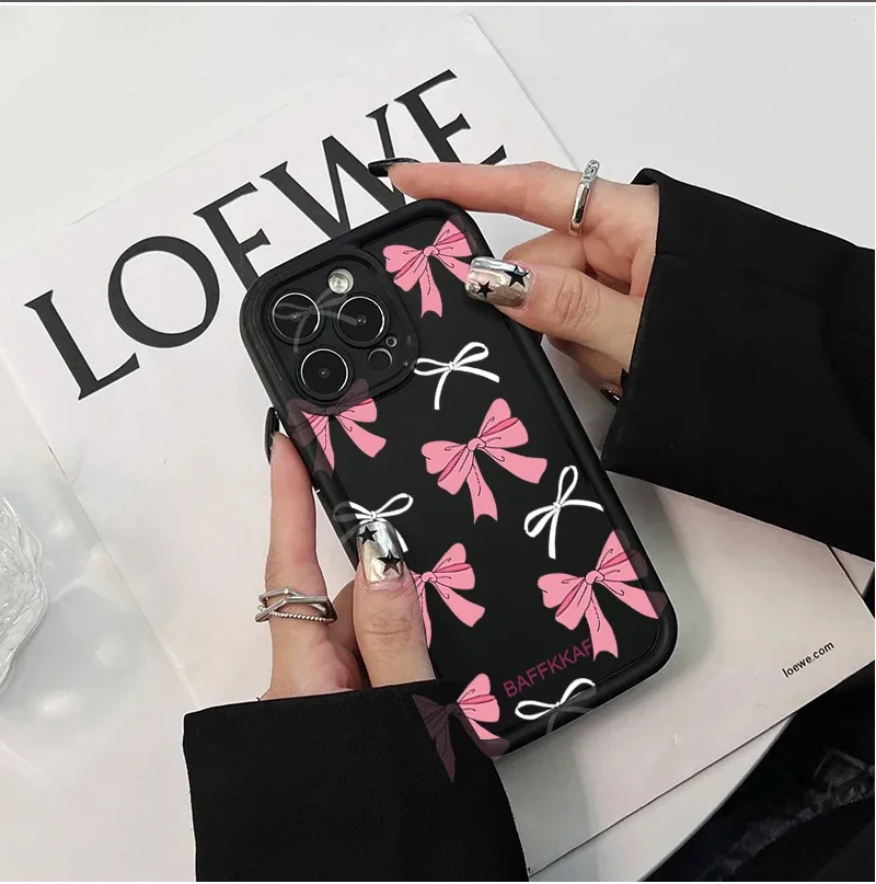 Elegant Pink Bow Matte Cover