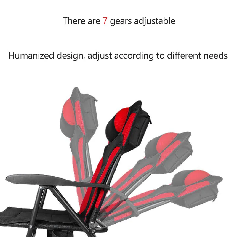 Outdoor Beach Foldable Fishing Chair Recliner four-leg Adjustable Portable European Style