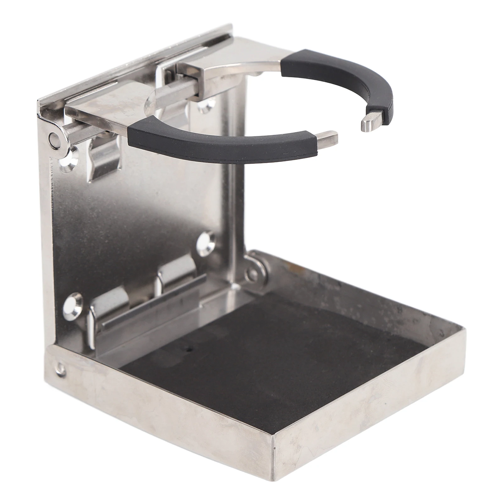 Mug Holder Fold Up Drink Holder 53‑80mm Burr Easy Installation Adjustable Anti Corrosion Stainless Steel Silicon for Boat