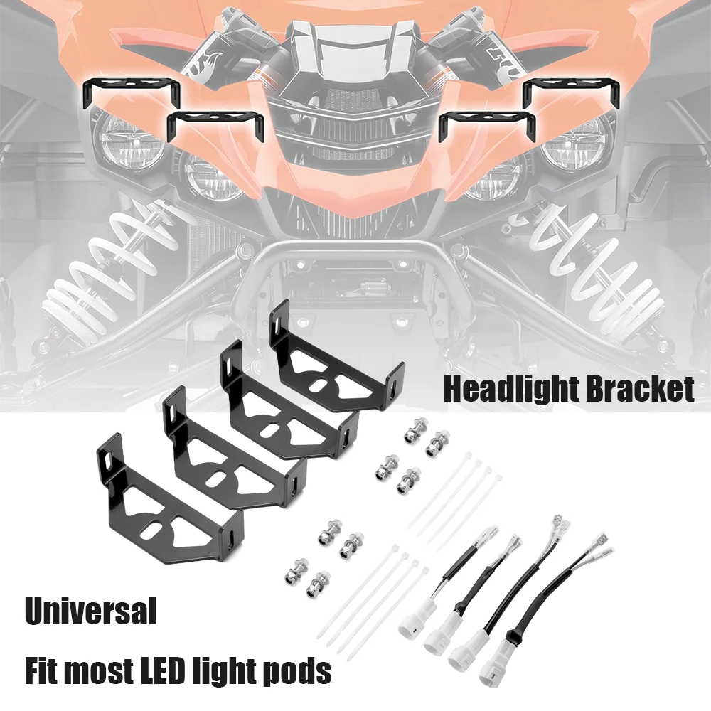 For Yamaha YXZ1000R 15-22 LED Headlight Brackets w/Plug &Play