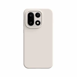 Shockproof Soft Liquid Silicone Case with Slim Fleece Protection Cover - Retail Package for OnePlus 15T (Antique White)