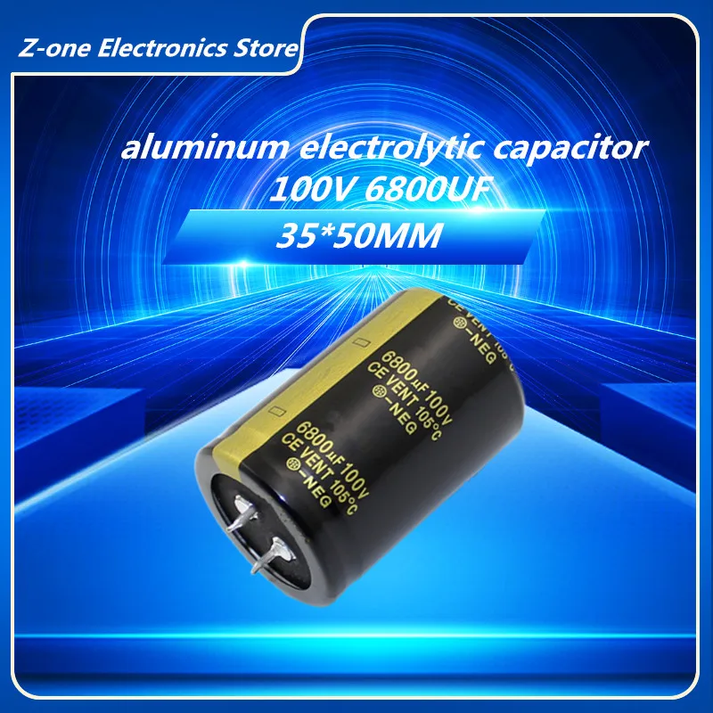 2-5pcs 100V6800UF 100V 6800UF 35X50mm High quality Aluminum Electrolytic Capacitor High Frequency Low Impedance 5pcs 470uf 100v 16x35mm 105c radial high frequency low resistance electrolytic capacitor