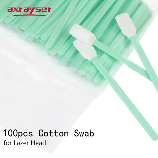 100pcs Cotton Micro Swab Industry Nonwoven Anti-static Dust Off for Lens Protective Window Fiber Laser Head Cleaning Tools 2