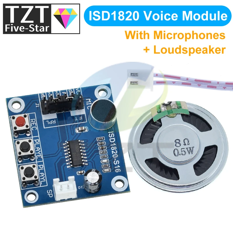 Enhanced Voice Recording Module with Microphone and Loudspeaker