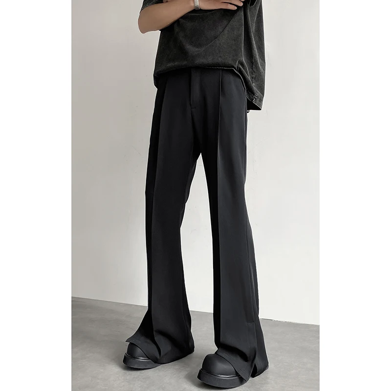 Suit Pants Men Fashion Social Mens Dress Pants Korean Loose Casual Flared Mens Office Formal Trousers M-2XL suit pants men pants business pants