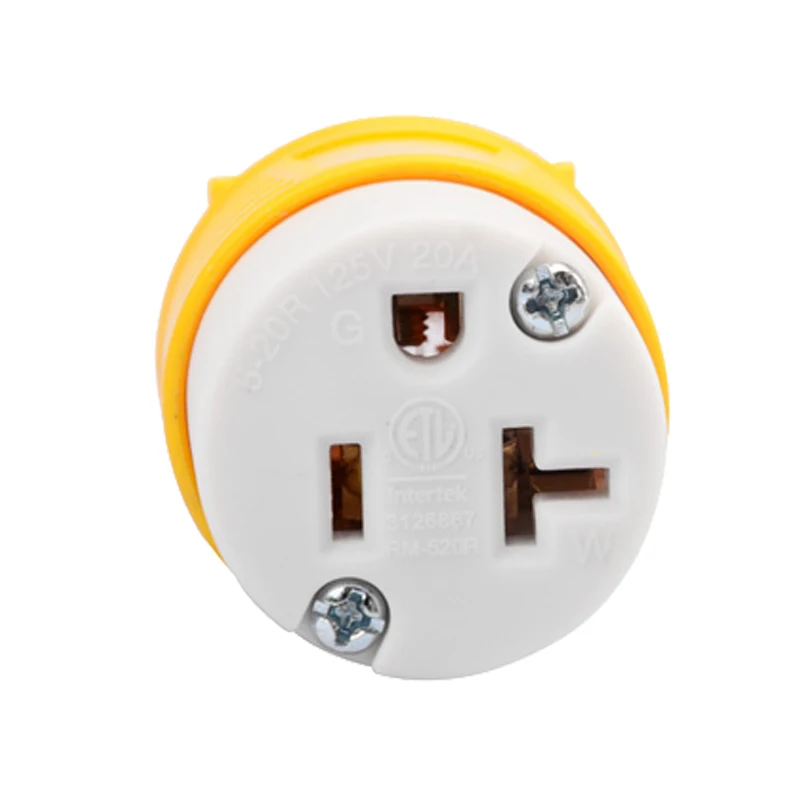 American standard Canadian NEMA 5-20R female 20A125V assembled power industrial socket