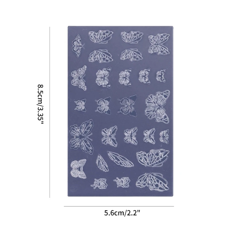 5er Set 3D Nagelkunst Silikonformen – Schmetterling & Blumen Design, Wiederverwendbar Für DIY Nail Art