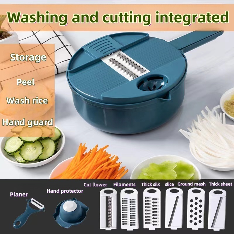 Multi functional safety vegetable slicer, household kitchen manual silk scraper, potato shred, radish shred slicer, and slicer