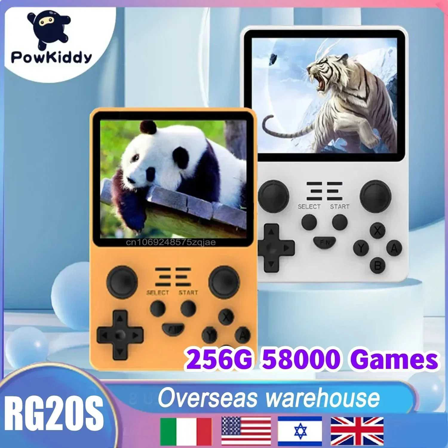 

2023 Powkiddy RGB20S Retro Game Console Open Source System 3.5-Inch IPS Screen Handheld Video Game Console 256G with 58000 Games