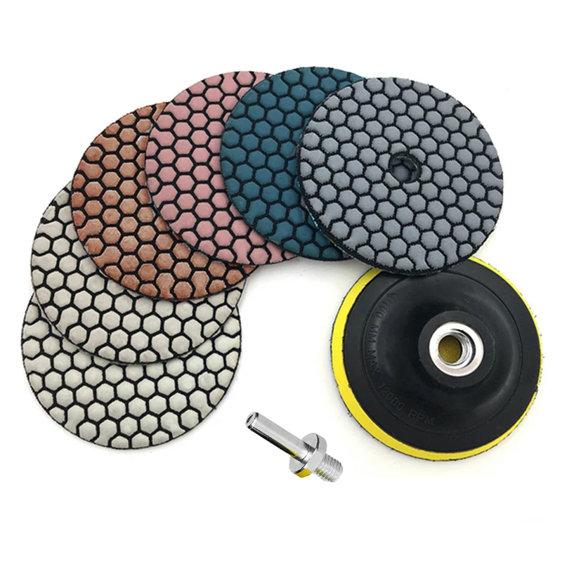 

3/ 4 Inch Dry Polishing Pad Sharp Flexible 100mm Diamond Polishing Pads For Granite Marble Stone Concrete Sanding Disc