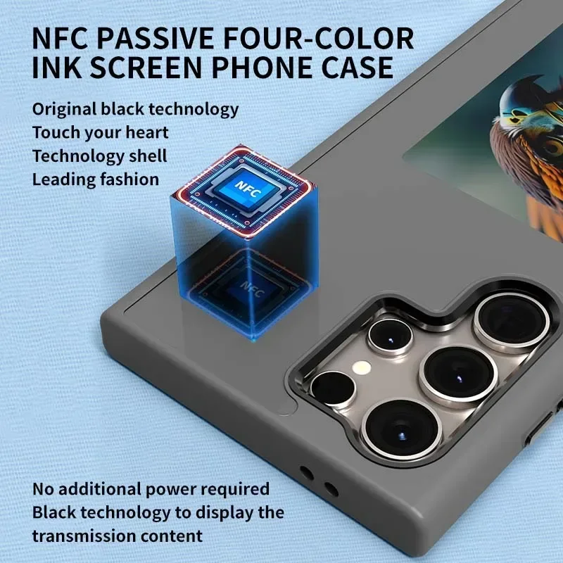 Nfc High Fashion Phone Cases Smart NFC E-ink Phone Case For