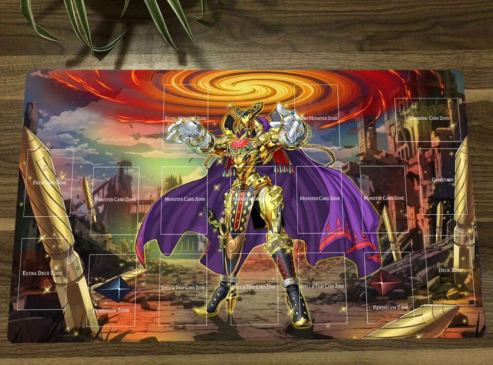 Игровой коврик YuGiOh Eldlich the Golden Lord TCG, игровой коврик для торговых карт, настольный игровой коврик, Настольный коврик для мыши 60x35 см, Бесплатная Сумка