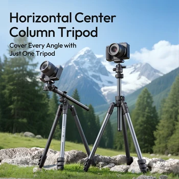 Ulanzi TT59 Horizontal Center Column Tripod 3KG Load with Uka Quick-Release 1.75M Extended for Camera Photography Livestreaming