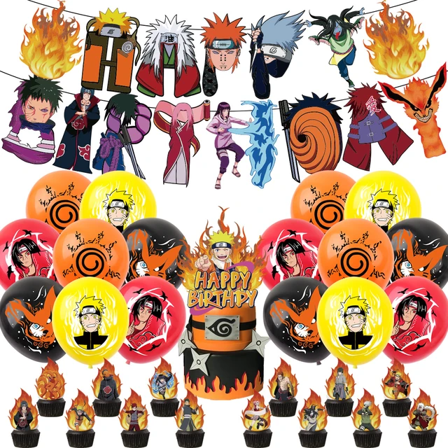 Décoration Anniversaire Naruto Ballons Bannière de Joyeux
