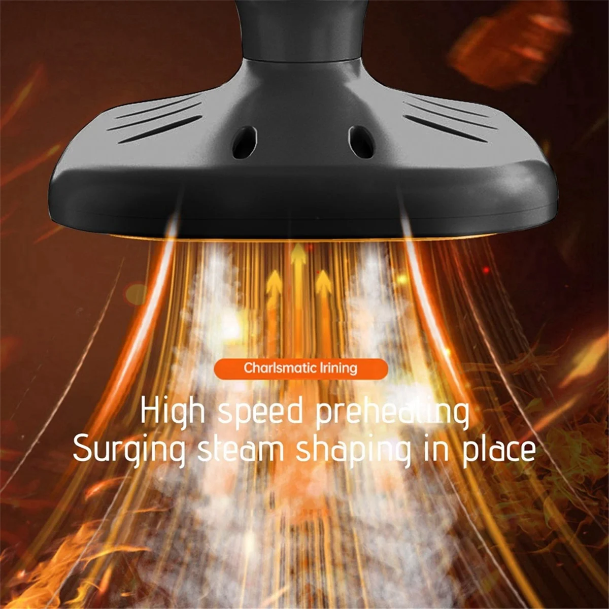 Portable Travel Steamer for Clothes Mini Steam Iron 180°Rotatable Handheld Steam Iron for Fabric Clothes Black 6
