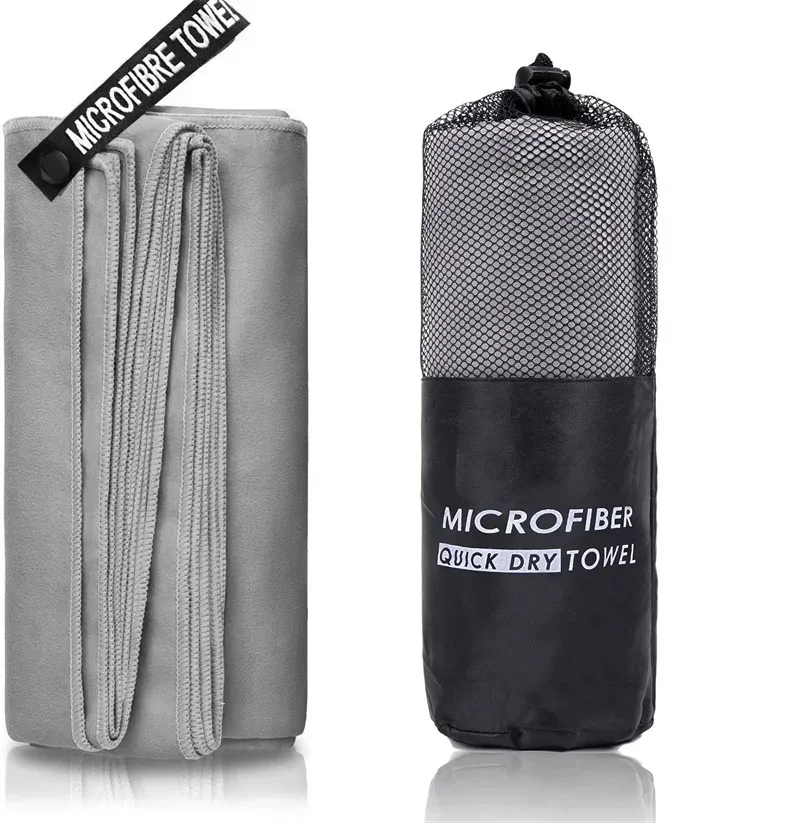Ultra Compact & Lightweight Microfiber Towel - Quick Dry & Super Absorbent for Travel, Gym, and Camping