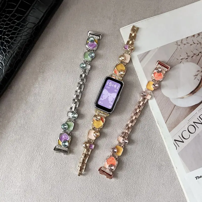 Elegant Metal Enamel Bracelet