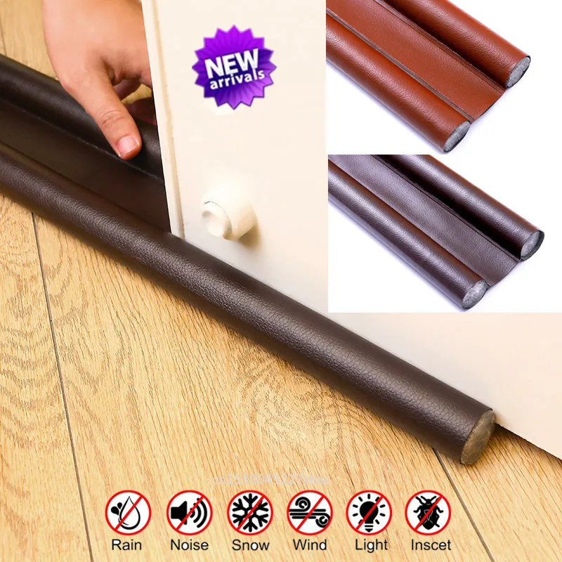 Maiden Noise Pest Dust Isolation Waterproof Door Bottom Seal Strip PU Leather Weather Stripping Draft Blocker Guard Stopper |