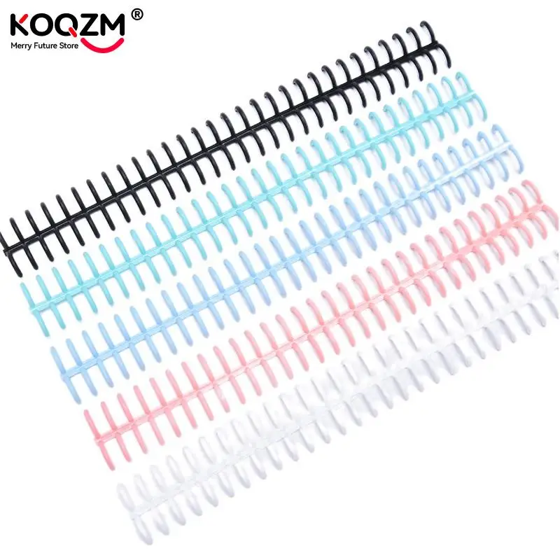 1pc Plastic 30-Hole Loose Leaf Binders Ring Binding Spines Combs 85 Sheets Capacity for DIY Paper Notebook Album