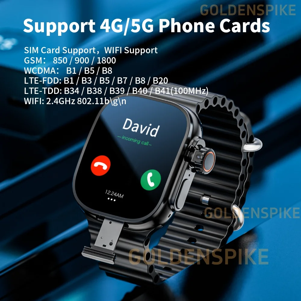 S10 Ultra Cellular Android Smartwatch Curved Display