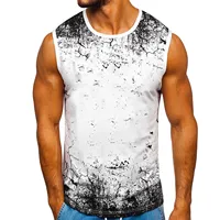 Men's  Printed Sleeveless Tank Tops Spring Summer Casual Beach O Neck Vest men gym clothing bodybuilding debardeur homme 2022 - Image 3