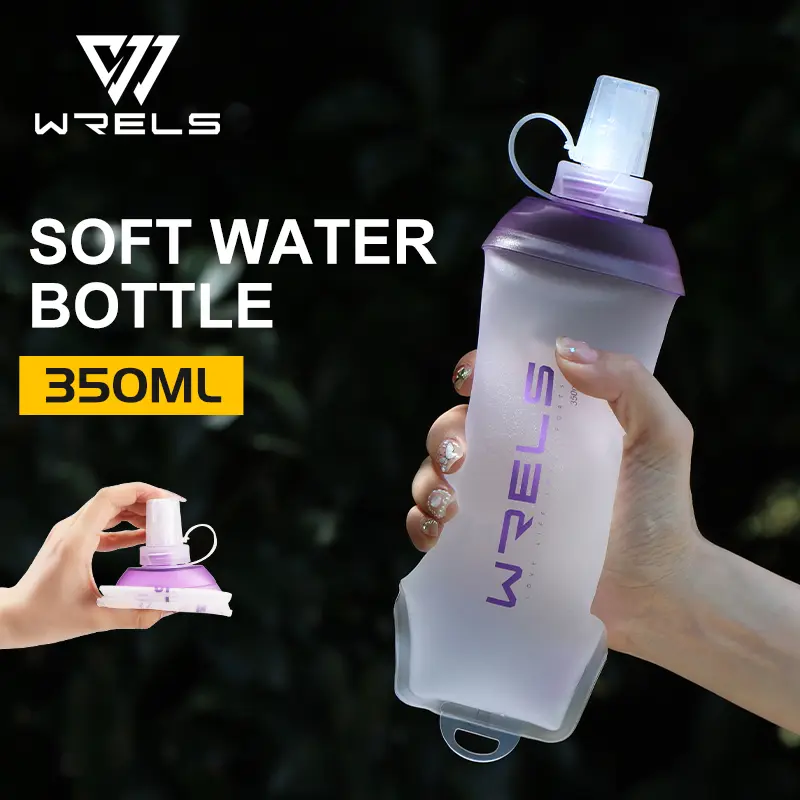 WRELS Foldable Silicone Soft Flask Water Bottle for Outdoor Sport  Running Camping Folding TPU Soft Flask Water Bag BPA Free - Image 8