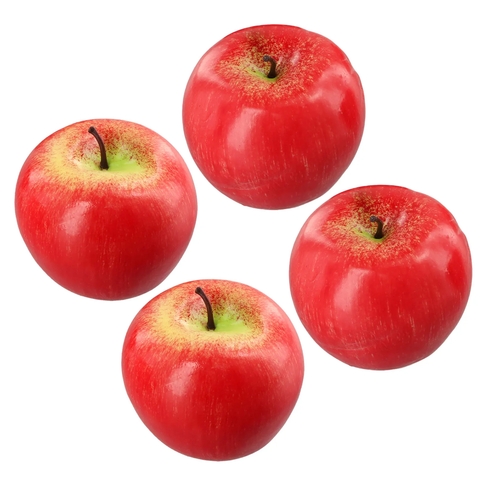 Artificial Fruit Plastic Apples 4pcs Fake Red Apples Display For Kitchen Home Foods Decor Home Party Decoration artificial fruits and vegetables