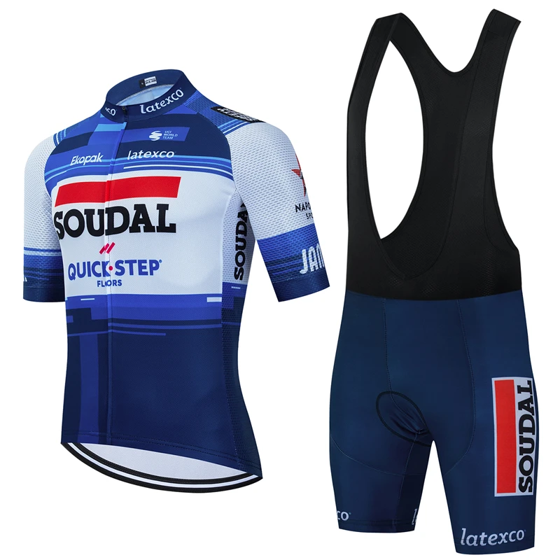 2023 Summer Quick Step Cycling Jersey Manica Corta Da Uomo Confortevole Traspirante Mountain Race Cycling Team Suit Abbigliamento Da Ciclismo