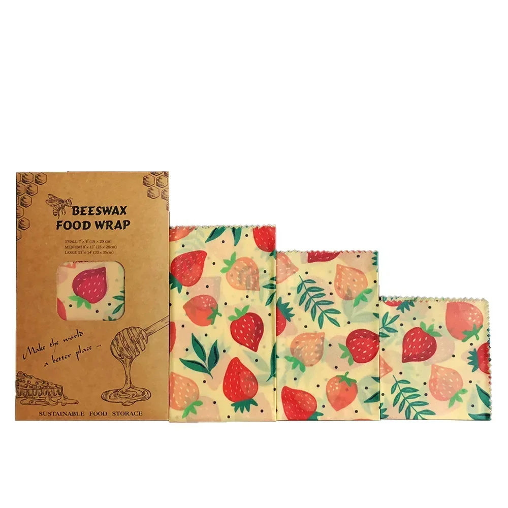 Eco-Friendly Organic Beeswax Food Wrap - Reusable Fresh-Keeping Cloth