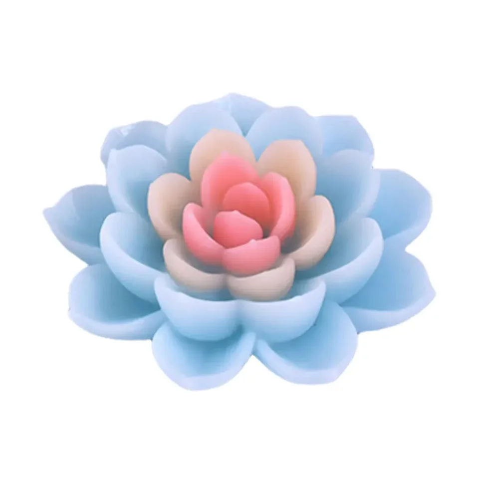 3D Lotus Flower Candle Silicone Mold for Crafts