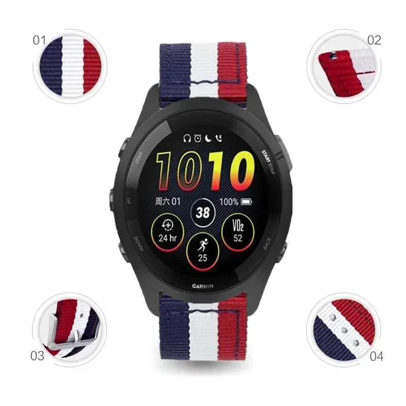 Versatile Canvas Nylon Watch Band - 22mm/20mm Adjustable Strap