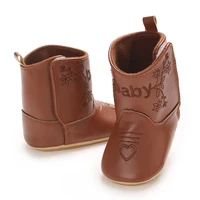 Baby Winter Boots With Rubber Soles Anti-slip Baby Western Style Denim Boots Baby Shoes 0-18Months 5