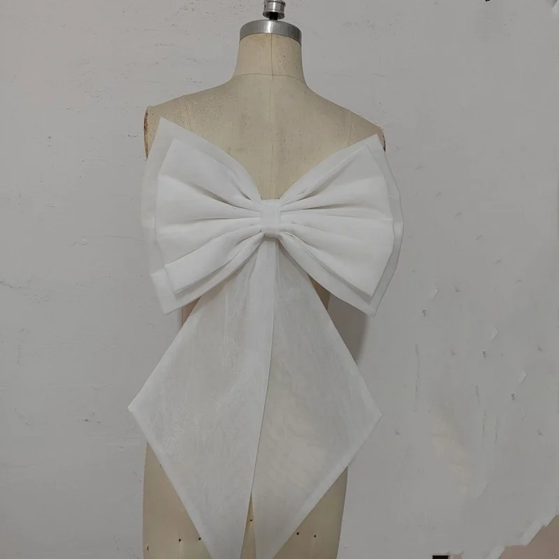 Bride Bow Accessories Detachable Back Decoration Women's Wedding Dress Party Dress Accessories - 3