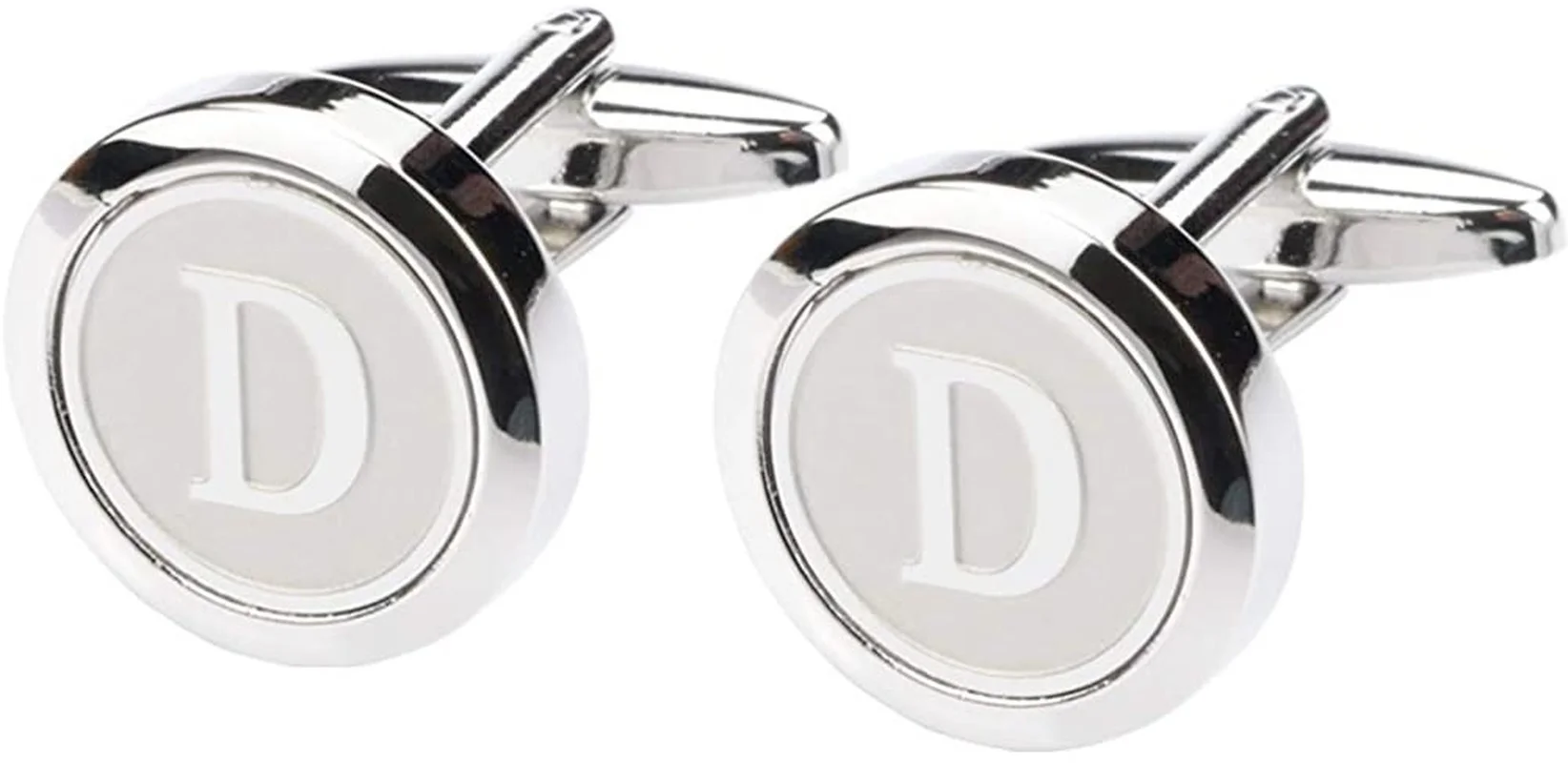 Gemelli Classici Uomo In Acciaio Inox Con Iniziale: Regalo Personalizzato Con Lettera Dell'Alfabeto