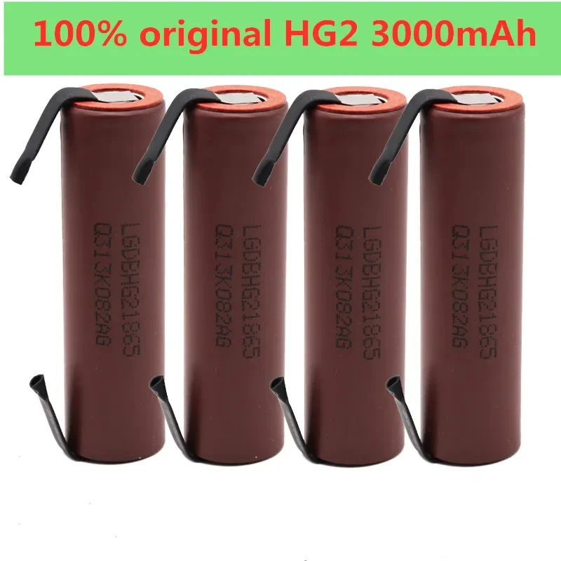 

Free Shipping Rechargeable Battery Original 3.7V HG2 18650 3000mah High-power High Discharge High Current+DIY Nickel