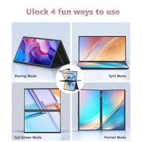 14'' Portable Dual Monitor 1.2K 1920*1200P Stacked Foldable Dual Screen For PC Laptop Screen Extender  180° Automatic Rotation - Image 4
