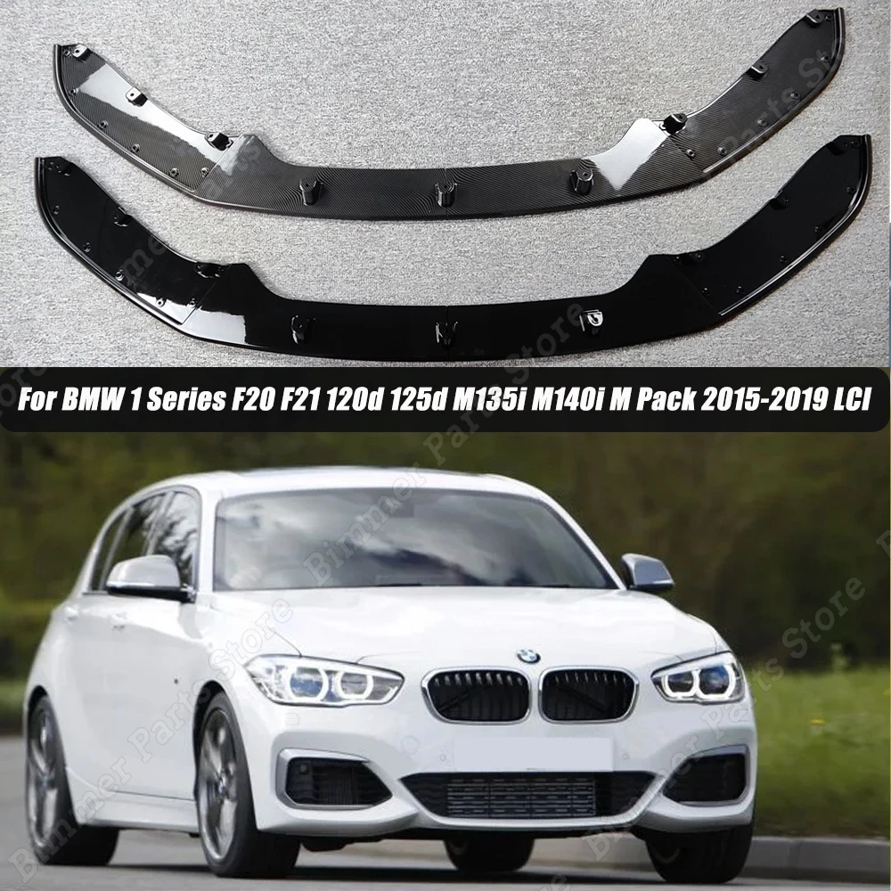 Per Bmw Serie 1 F20 F21 120D 120I 125D M135I M140I M Pack 2015-2019 Lci Paraurti Anteriore Per Auto Spoiler Splitter Diffusore Cover