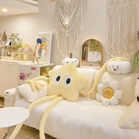 160cm Giant Long-legged Star Plush Pillow Cute Pink Flower Sofa Stuffed Cushion Birthday Gift 1